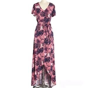 NWT ModCloth Pink Thelma Tropicool Maxi
Dress Floral Tropical Women's Size 4